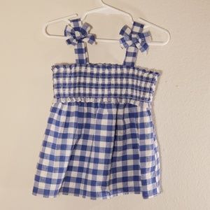 Cat & Jack Gingham Smock Tank w/Bows
